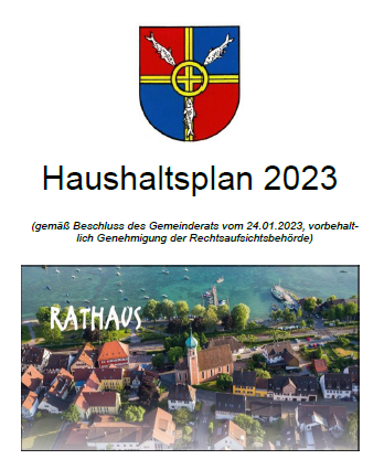  Haushaltsflyer 2023 - Foto: Gemeinde 