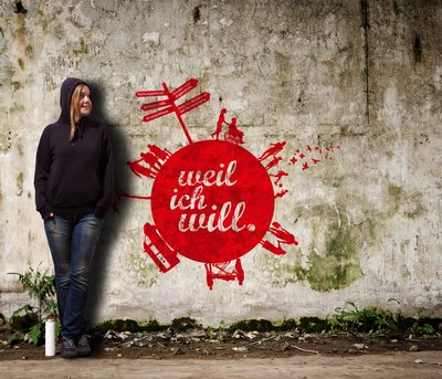 Weil ich Will - Graffiti - Freiwilligendienste - Foto: DRK
